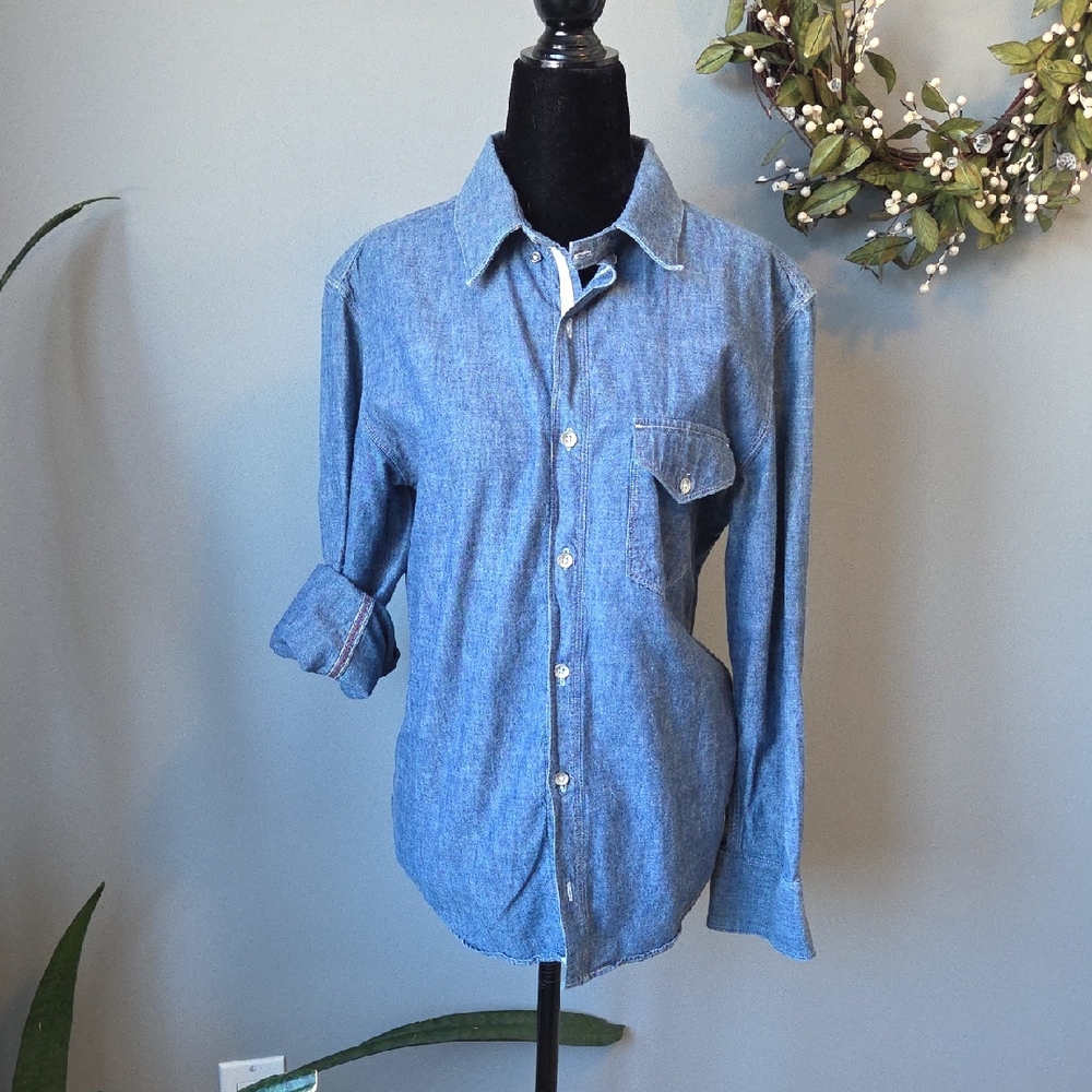 rag & bone Chambray Blue Button-Down Shirt